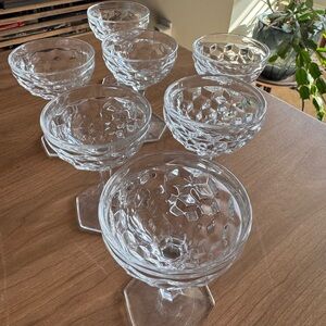 Vintage Fostoria AMERICAN Tall Sherbet
Glasses SET OF seven
